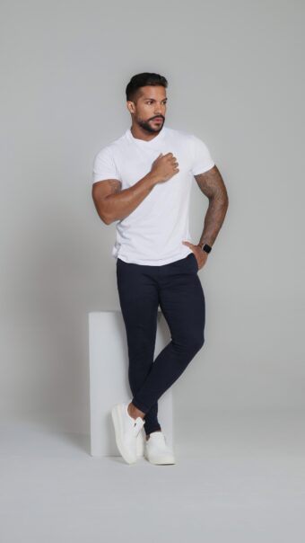 Calça Alfaiataria Azul.