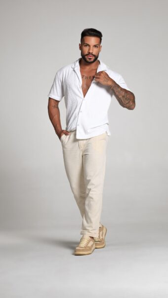 Calça Alfaiataria Slim No Linho.