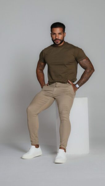 CALÇA ALFAIATARIA SKINNY CAQUI