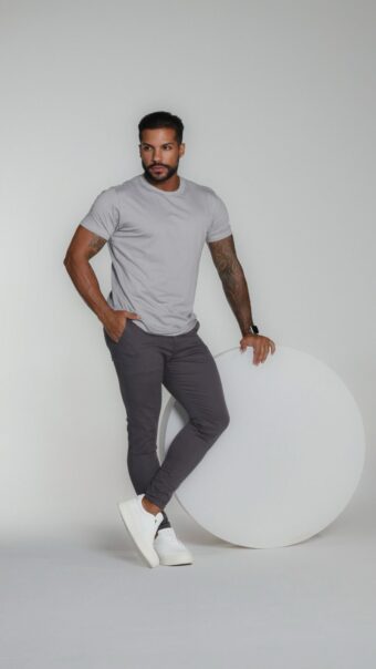 CALÇA ALFAIATARIA SKINNY CINZA ESCURO