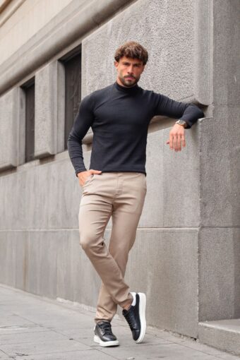 CALÇA ALFAIATARIA SLIM CAQUI