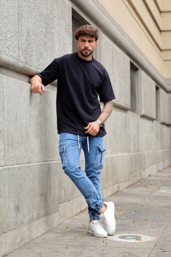 CALÇA JOGGER AZUL MÉDIO