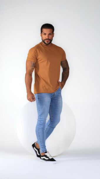 CALÇA JEANS SKY CLEAN COM STONE