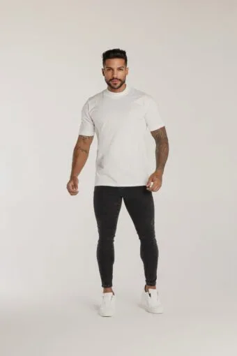 CALÇA MARMORIZADA LAVAGEM ESCURA