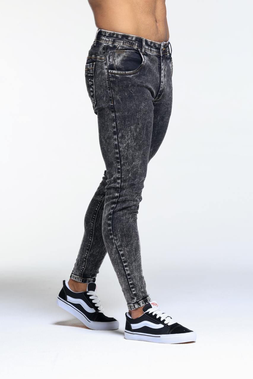 CALÇA JEANS SKINNY ESTONADO PRETA - Imagem 2
