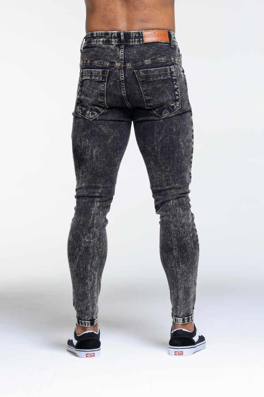 CALÇA JEANS SKINNY ESTONADO PRETA - Imagem 4