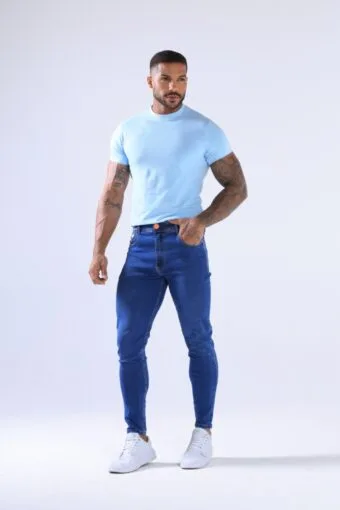 CALÇA JEANS SKINNY AVIAMENTOS LARANJAS