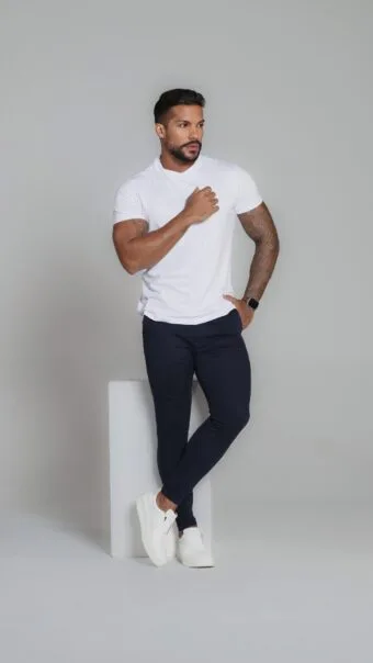 Calça Alfaiataria Azul.